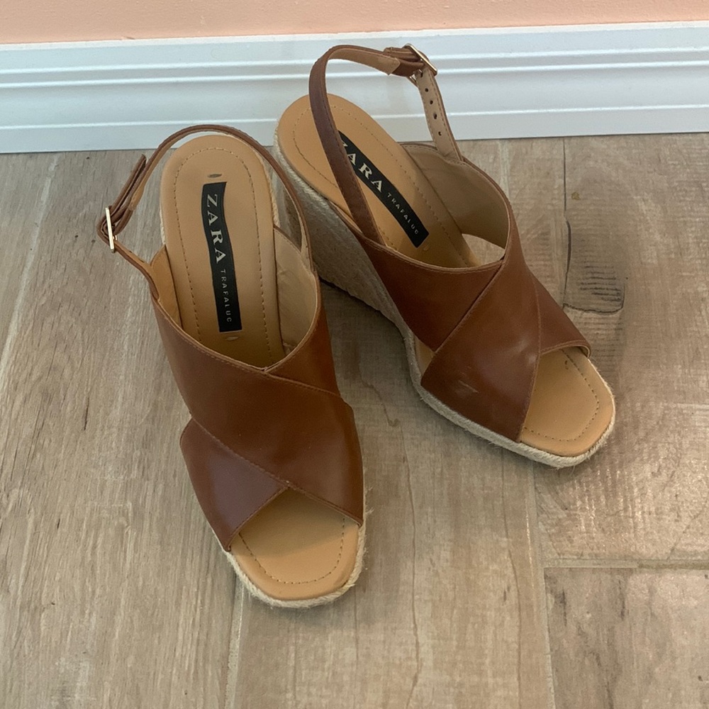 Zara brown wedges